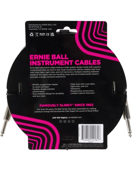 6429 Braided Cables Silver Fox 3m