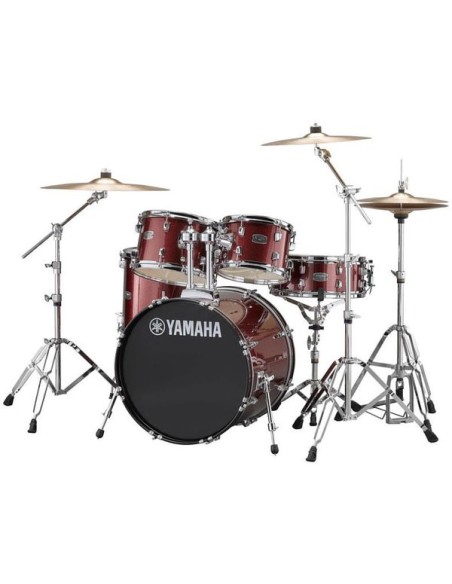 YAMAHA Rydeen Studio 20" Burgundy Glitter con Set piatti Paiste 101