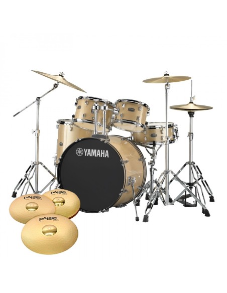 YAMAHA Rydeen Studio 20" Champagne Glitter con Set piatti Paiste 101