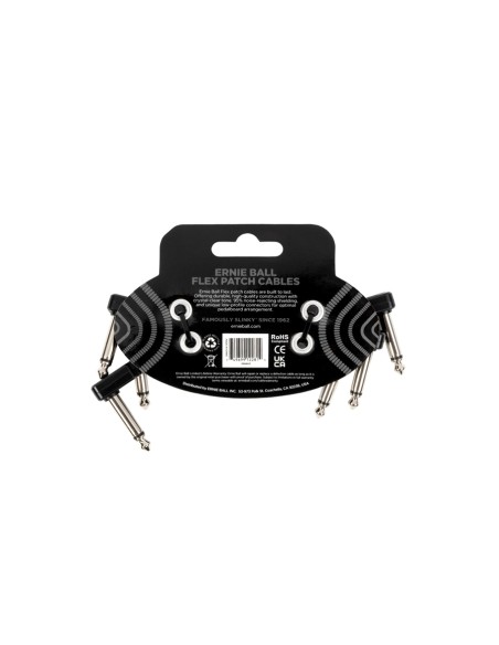 Câble de raccordement flexible 6443 noir 8 cm 3 pk