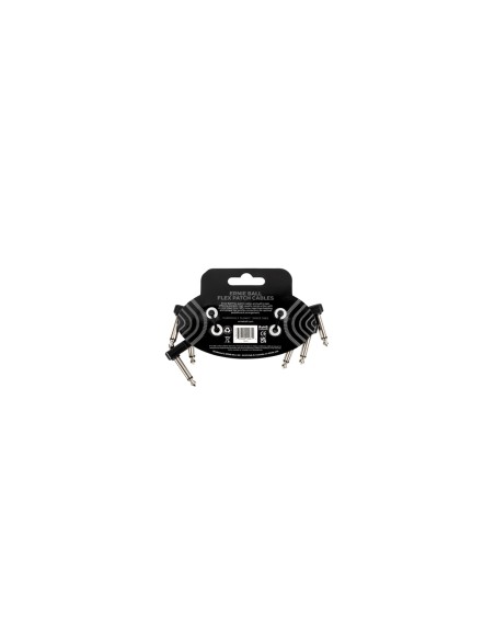 6443 Flex Patch Cable Black 8cm 3pk
