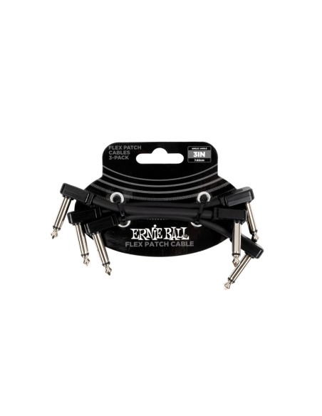 Câble de raccordement flexible 6443 noir 8 cm 3 pk