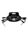 6444 Flex Patch Cable Black 15cm 3pk
