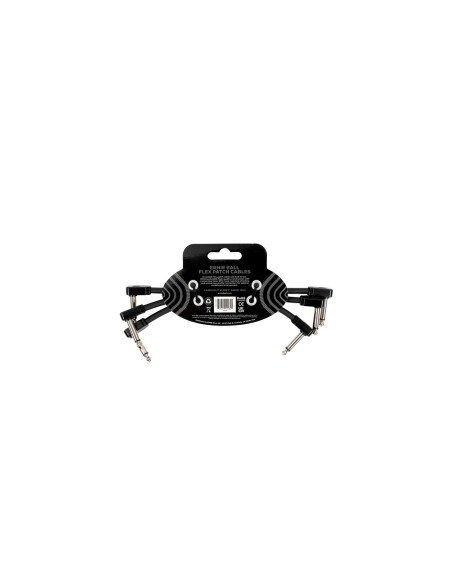 Câble de raccordement flexible 6444 noir 15 cm 3 pk