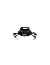 6444 Flex-Patchkabel, Schwarz, 15 cm, 3er-Pack