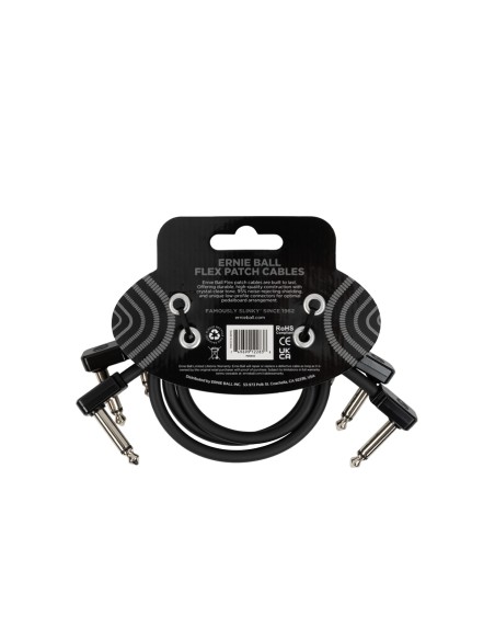 6445 Flex Patch Cable Black 30cm 3pk