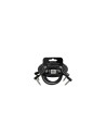 Cable de conexión flexible 6445, color negro, 30 cm, paquete de 3