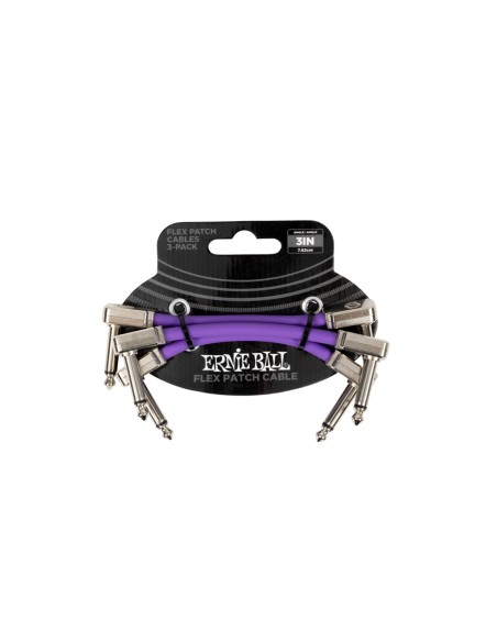 Câble patch flexible 6451 violet 8 cm, lot de 3