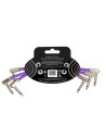 Cable de conexión flexible 6452, morado, 15 cm, paquete de 3