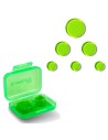 SlapKlatz Scatola MINI da 6 Gel Pad (3 small+ medium+1 large) Alien Green
