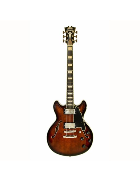 D'ANGELICO PREMIER MINI DC BROWN BURST