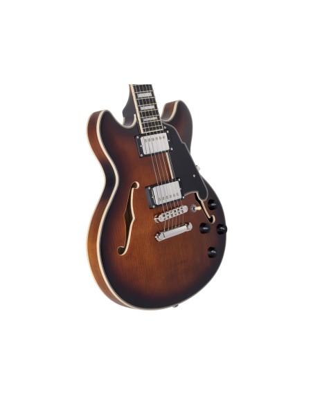 D'ANGELICO PREMIER MINI DC BROWN BURST