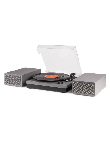 Fenton RP165G Record Player+ Sp. con Bluetooth Metallic Grey