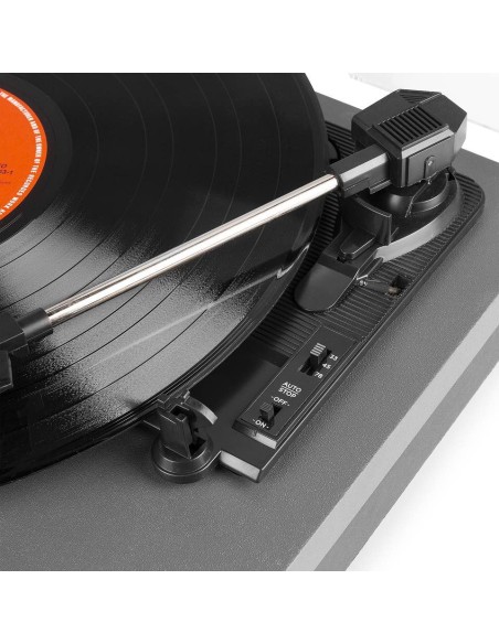 Fenton RP165G Record Player+ Sp. con Bluetooth Metallic Grey