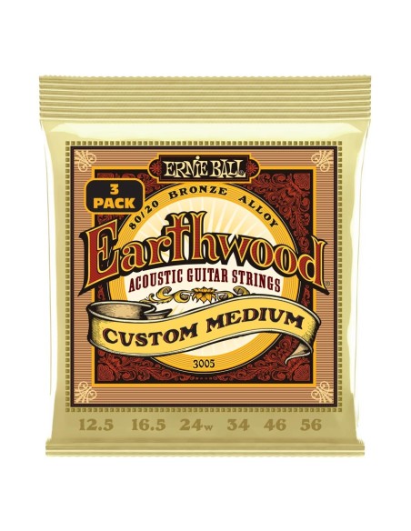 Ernie Ball 3005 Earthwood Custom Med 8020 12.5 56