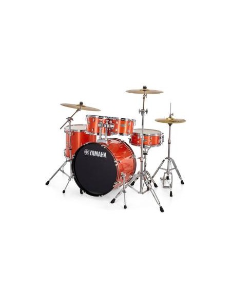 YAMAHA Rydeen Standard 22 Orange Glitter con Set piatti Paiste 101