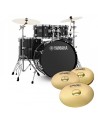 YAMAHA RDP0F5BLGCPSET Rydeen Standard Black Glitter con piatti Paiste 101