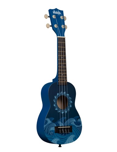 UK-DEEPBLUE - ''Graphic Top'' - ukulele soprano Deep Blue - c/borsa Kala