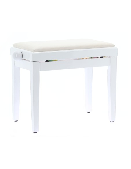 PB/010 WH L Panca Bianco Lucido per Pianoforte