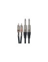 K03-3 Cavo Segnale Stereo 2x RCA maschio/2x Jack TS (Mono) 3 m