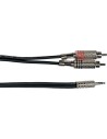 K06M-3 Cavo Segnale 2x RCA maschio/Mini Jack Stereo 3 m