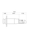 EZ1390C Bottone Tracolla Presa Jack Cromato