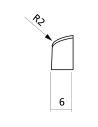 EZ1451 Capotasto Plastica Chitarra Acustica Avorio