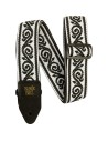 5342 Black Vine Jacquard Strap