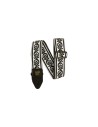 5342 Black Vine Jacquard Strap