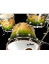 DS Drum Rebel Custom Shop Birch/Mahogany Exotic Mapa Burl Fade Usata