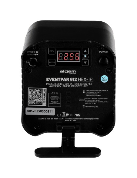 EVENTPAR612-HEX-IP 6x12W RGBWA-UV IP65 a Batteria
