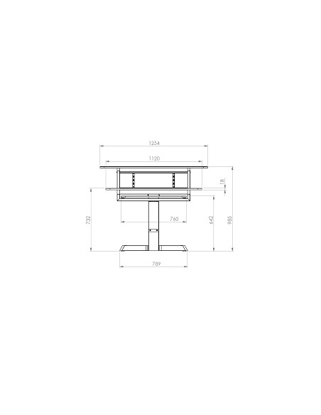 Quik Lok Z/460 BK Workstation a 3 Ripiani