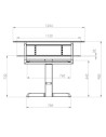 Quik Lok Z/460 BK Workstation a 3 Ripiani