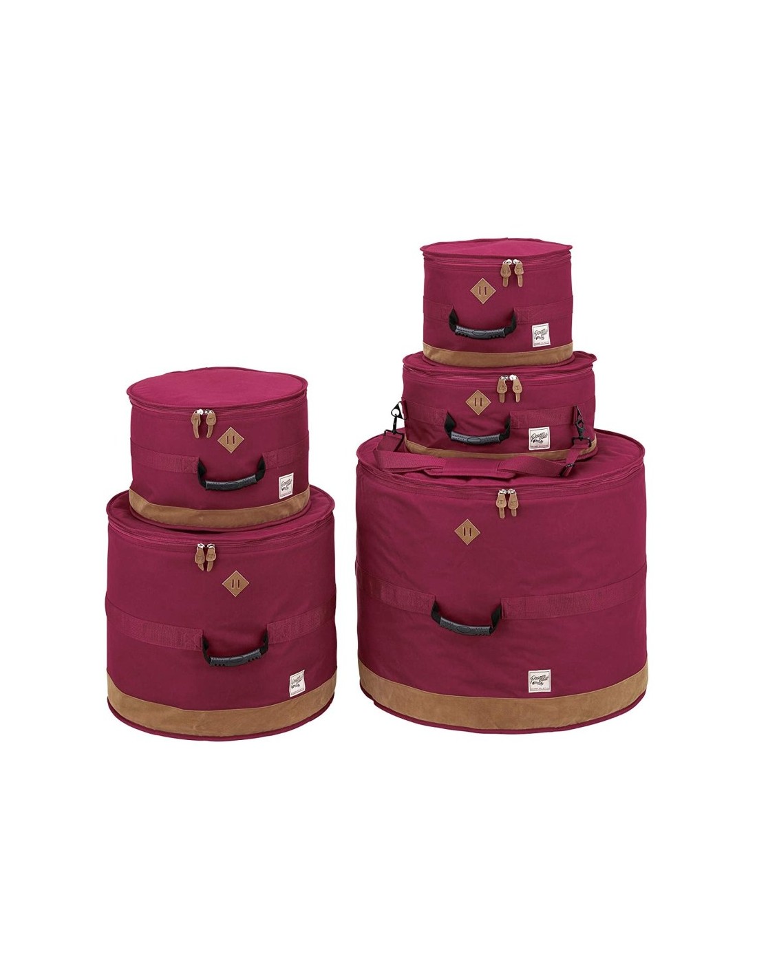TAMA TDSS52KWR Set Custodie con cassa 22 5pz Red Wine Powerpad Designer