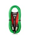 Bespeco NCMB600GNFL Cavo fluo verde cannon maschio cannon femmina 6mt