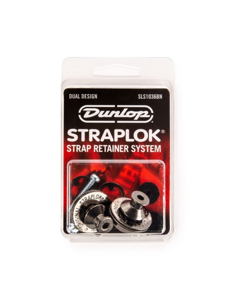 Dunlop SLS1035BN Straplok Dual Design Black Nickel