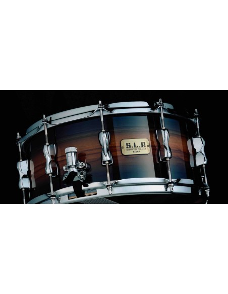 Tama LBM1465Z-MZB Bubinga-Maple 14" x 6.5" Midnight Zebrawood Burst