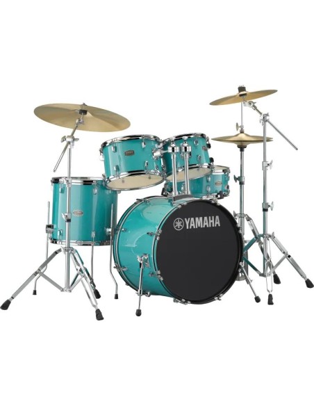 YAMAHA Rydeen Studio 20 Turquoise Glitter con Set piatti Paiste 101