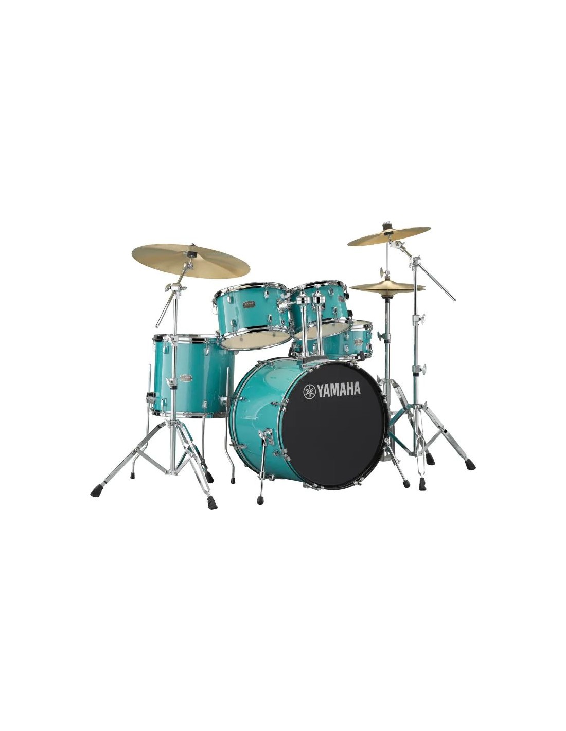 YAMAHA Rydeen Studio 20 Turquoise Glitter con Set piatti Paiste 101