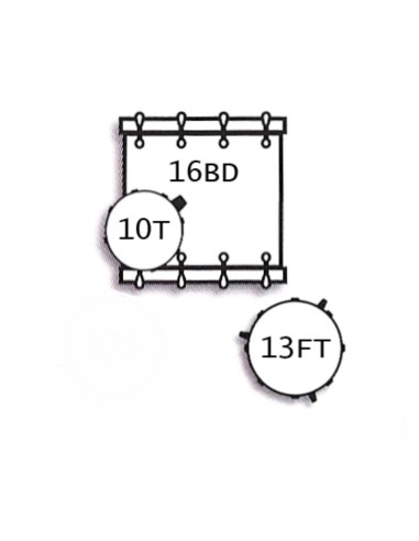 Tamburo UNIKA 03 pz con Cassa 16" 