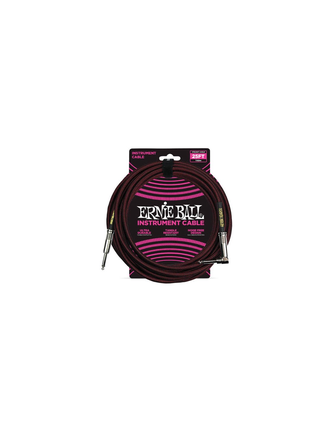 Ernie Ball 6062 Cavo Braided Black/Red 7,62 m