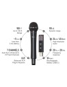 Xvive M5D Sistema doppio microfono wireless Handheld a capsule intercambiabili