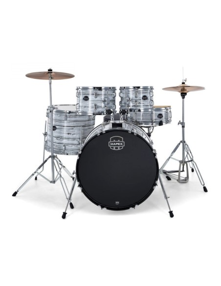 MAPEX CM5044FTCFI Comet Fusion 5 pezzi White Marblewood con Hardware e Piatti