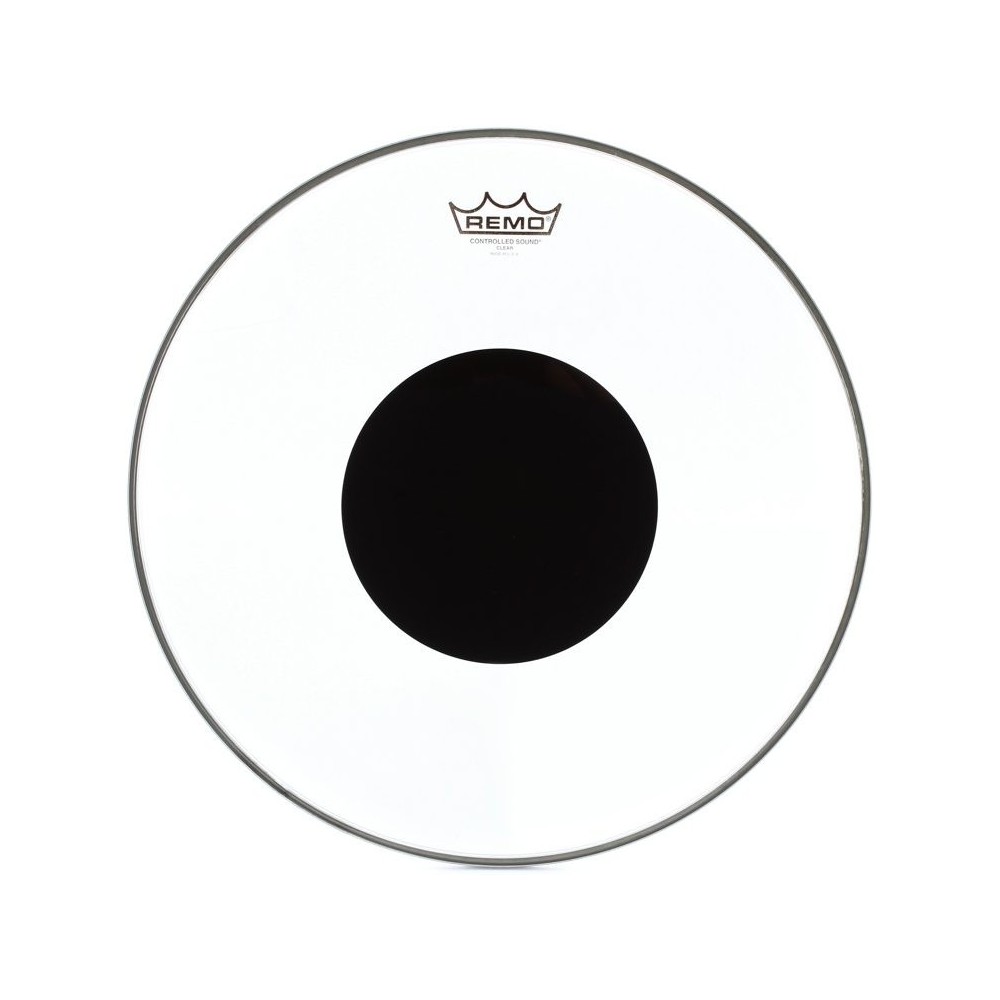 Remo CS-0316-10 Controlled Sound Top Black Dot Clear 16