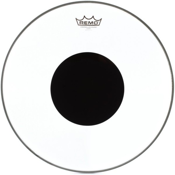 Remo CS-0316-10 Controlled Sound Top Black Dot Clear 16