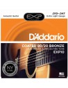 D'Addario EXP10 beschichtet 80/20 Bronze, Extra Light, 10-47
