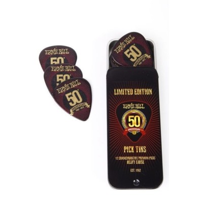 Ernie Ball 50th Anniversary Picks Plettri Medium con cofanetto (Conf. da 12) 2
