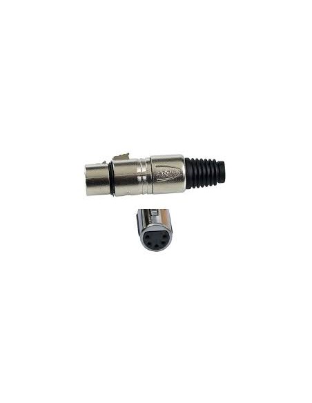 Proel XLR5FVPRO Presa volante XLR 5 poli manicotto nichelato