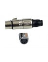 Proel XLR5FVPRO 5-pin XLR flying socket nickel-plated sleeve