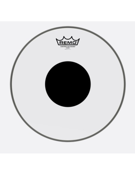 Remo CS-0314-10 Controlled Sound Top Black Dot Clear 14